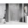 Mexen Lunar-F L porte de douche pliable droite 135 cm, transparent, blanc - 836SL-135-050-20-00-P