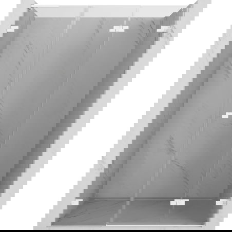 Mexen Lunar-F L porte de douche pliantes droite 150 cm, transparent, blanc - 836SL-150-050-20-00-P