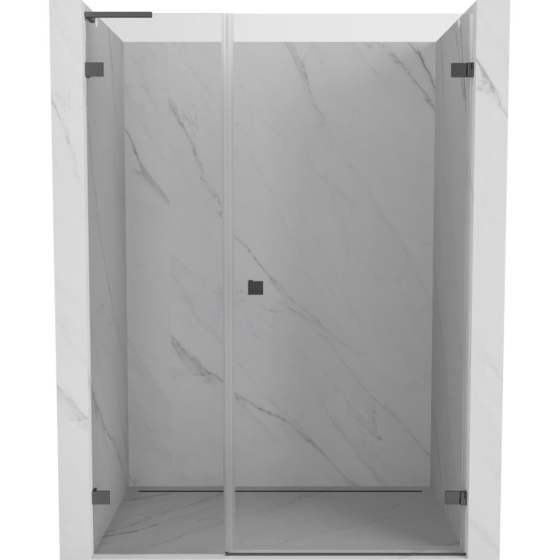 Mexen Lunar-B L porte de douche pivotante droite 115 cm, transparent, gun metal - 832SL-115-050-95-00-P