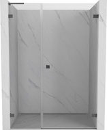 Mexen Lunar-B L porte de douche pivotantes à droite 115 cm, transparent, métal canon - 832SL-115-050-95-00-P