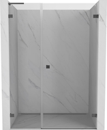 Mexen Lunar-B L porte de douche pivotante droite 120 cm, transparent, gun metal - 832SL-120-050-95-00-P
