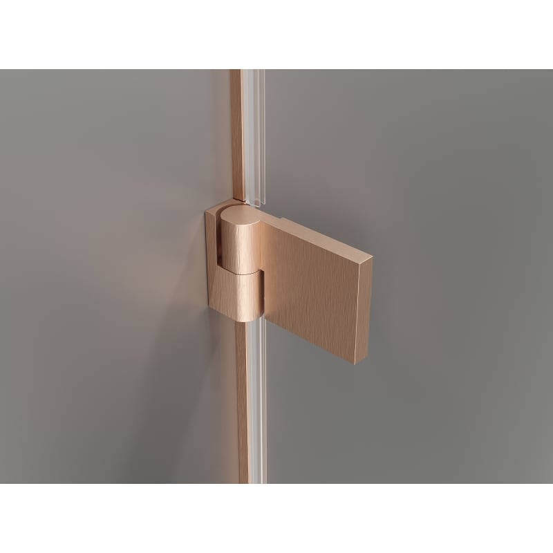 Mexen Lunar-B porte de douche pivotante droite 150 cm, transparent, cuivre brossé - 832S-150-050-65-00-P