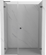 Mexen Lunar-B L porte de douche pivotante droite 125 cm, transparent, gun metal - 832SL-125-050-95-00-P