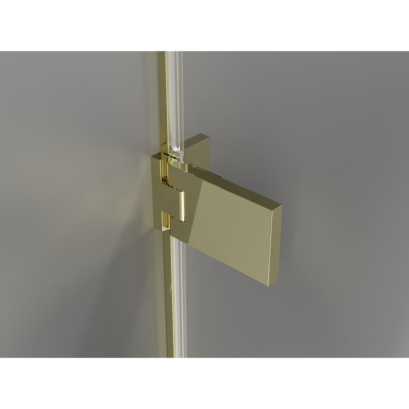 Mexen Lunar-F L porte de douche pliable à droite 140 cm, transparent, doré - 836SL-140-050-50-00-P