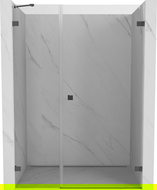 Mexen Lunar-B porte de douche pivotante droite 115 cm, transparent, gris fusil brossé - 832S-115-050-66-00-P