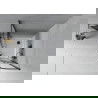 Mexen Rio cabine de douche semi-circulaire 90 x 90 cm, bandes noires, noire + receveur Flat, blanc - 863-090-090-70-20-4110B
