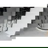 Cabine de douche Mexen Rio arrondie 90 x 90 cm, rayée, noire + receveur Flat, blanc - 863-090-090-70-20-4110B