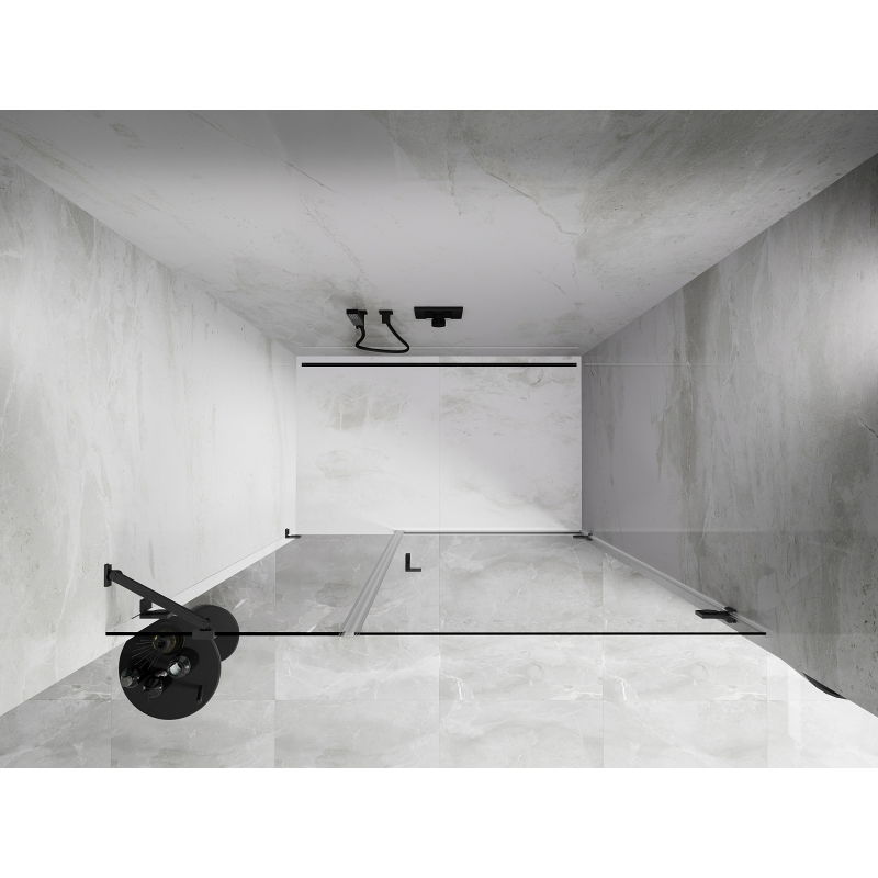 Mexen Lunar-B porte de douche pivotante droite 135 cm, transparent, gris canon brossé - 832S-135-050-66-00-P