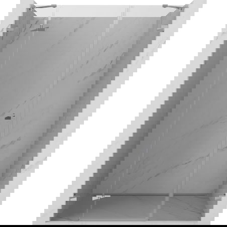 Mexen Lunar portes de douche pivotantes à gauche 145 cm, transparent, chrome - 834S-145-050-01-00-L