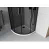 Mexen Rio cabine de douche semi-circulaire 90 x 90 cm, graphite, noire + receveur plat, blanc - 863-090-090-70-40-4110B