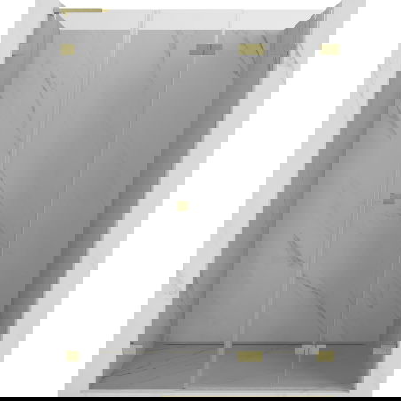 Mexen Lunar-F L porte de douche pliantes droite 135 cm, transparent, or brossé - 836SL-135-050-55-00-P