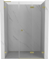 Mexen Lunar-F L porte de douche pliantes droite 135 cm, transparent, or brossé - 836SL-135-050-55-00-P