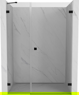 Mexen Lunar-B porte de douche pivotante droite 135 cm, transparent, noir - 832S-135-050-70-00-P