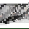 Mexen Lunar-F L porte de douche pliante droite 140 cm, transparent, or rose - 836SL-140-050-60-00-P