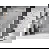 Mexen Lunar porte de douche pivotante gauche 155 cm, transparent, blanc - 834S-155-050-20-00-L
