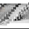 Mexen Lunar porte de douche pivotante gauche 155 cm, transparent, blanc - 834S-155-050-20-00-L
