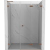 Mexen Lunar-F L porte de douche pliantes droites 115 cm, transparent, cuivre brossé - 836SL-115-050-65-00-P