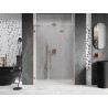 Mexen Lunar-F L porte de douche pliantes droites 115 cm, transparent, cuivre brossé - 836SL-115-050-65-00-P