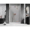 Mexen Lunar-F L porte de douche pliantes droites 115 cm, transparent, cuivre brossé - 836SL-115-050-65-00-P