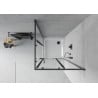 Mexen Rio cabine de douche carrée 70 x 70 cm, transparente, noire + receveur Flat, blanc - 860-070-070-70-00-4010B