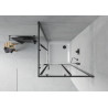 Mexen Rio cabine de douche carrée 80 x 80 cm, transparente, noire + bac à douche plat, blanc - 860-080-080-70-00-4010B