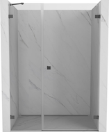 Mexen Lunar-B portes de douche pivotantes à droite 115 cm, transparent, gun metal - 832S-115-050-95-00-P