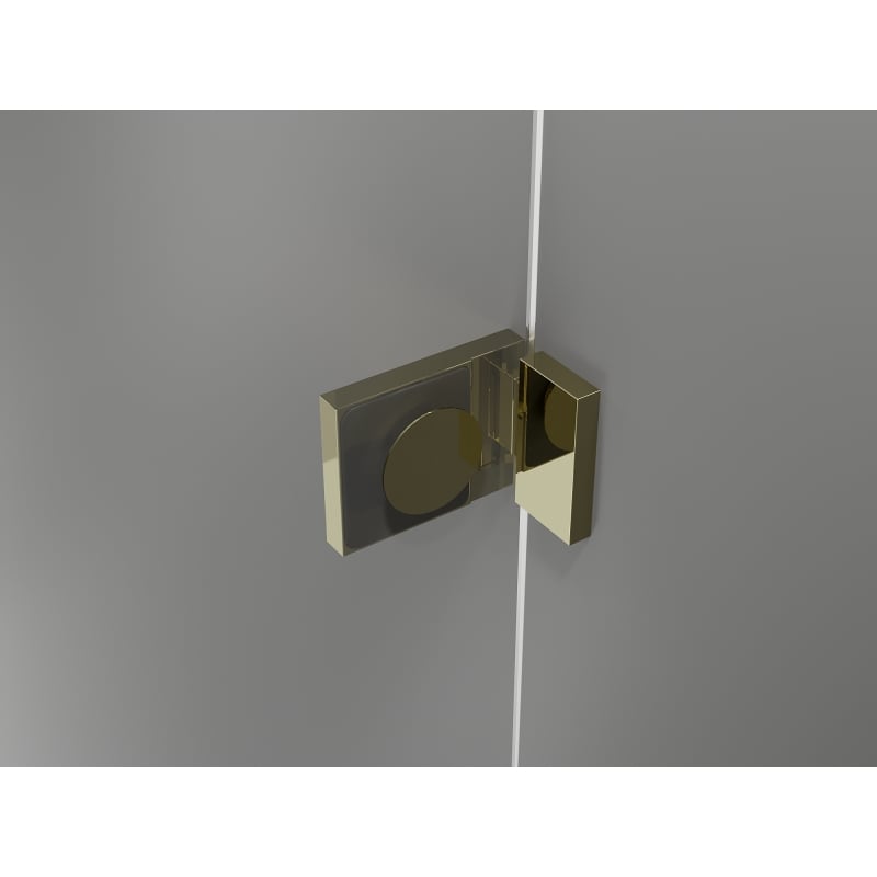 Mexen Lunar porte de douche battante gauche 130 cm, transparent, doré - 834S-130-050-50-00-L