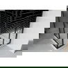 Mexen Rio cabine de douche carrée 70 x 70 cm, bandes, noir + receveur Flat, blanc - 860-070-070-70-20-4010B