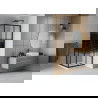 Mexen Rio cabine de douche carrée 70 x 70 cm, bandes, noir + receveur Flat, blanc - 860-070-070-70-20-4010B