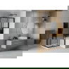 Mexen Rio cabine de douche carrée 70 x 70 cm, bandes, noir + receveur Flat, blanc - 860-070-070-70-20-4010B