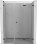 Mexen Lunar-F L porte de douche pliante droite 120 cm, transparent, gris pistolet brossé - 836SL-120-050-66-00-P