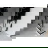 Mexen Rio cabine de douche carrée 70 x 70 cm, bandes, noir + receveur Flat, blanc - 860-070-070-70-20-4010B