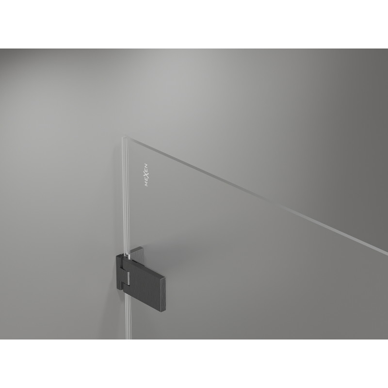 Mexen Lunar-F L porte de douche pliante droite 135 cm, transparent, gris canon brossé - 836SL-135-050-66-00-P