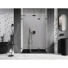 Mexen Lunar-F L porte de douche pliable droite 135 cm, transparent, gris fusil brossé - 836SL-135-050-66-00-P
