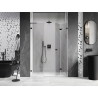 Mexen Lunar-F L porte de douche pliable droite 135 cm, transparent, gris fusil brossé - 836SL-135-050-66-00-P