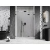 Mexen Lunar-F L porte de douche pliable droite 135 cm, transparent, gris fusil brossé - 836SL-135-050-66-00-P