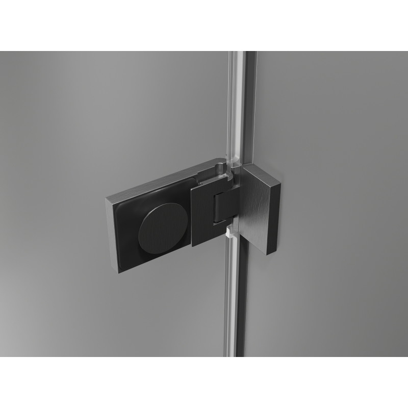 Mexen Lunar-F L porte de douche pliante droite 145 cm, transparent, gris canon brossé - 836SL-145-050-66-00-P