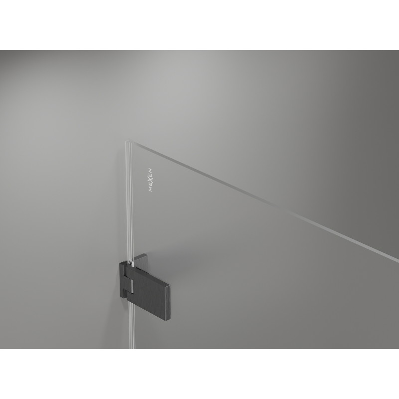 Mexen Lunar-F L porte de douche pliante droite 145 cm, transparent, gris canon brossé - 836SL-145-050-66-00-P