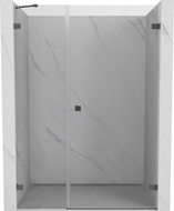 Mexen Lunar-B porte de douche pivotante droite 145 cm, transparent, métal gun - 832S-145-050-95-00-P