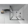Mexen Rio cabine de douche carrée 70 x 70 cm, givrée, noire + receveur Flat, blanc - 860-070-070-70-30-4010B