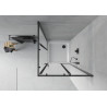 Mexen Rio cabine de douche carrée 80 x 80 cm, givrée, noire + receveur Flat, blanc - 860-080-080-70-30-4010B