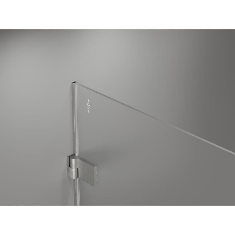Mexen Lunar-B porte de douche pivotante droite 140 cm, transparent, nickel brossé - 832S-140-050-97-00-P
