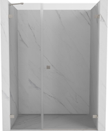 Mexen Lunar-B porte de douche pivotantes droites 145 cm, transparentes, nickel brossé - 832S-145-050-97-00-P