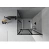 Mexen Rio cabine de douche carrée 80 x 80 cm, graphite, noire + receveur plat, blanc - 860-080-080-70-40-4010B