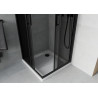 Mexen Rio cabine de douche carrée 90 x 90 cm, graphite, noir + receveur Flat, blanc - 860-090-090-70-40-4010B