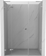 Mexen Lunar L porte de douche pivotante à gauche 145 cm, transparent, chrome - 834SL-145-050-01-00-L