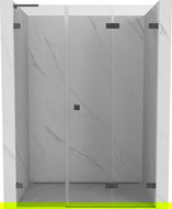 Mexen Lunar-F L porte de douche pliable droite 115 cm, transparent, métal canon - 836SL-115-050-95-00-P