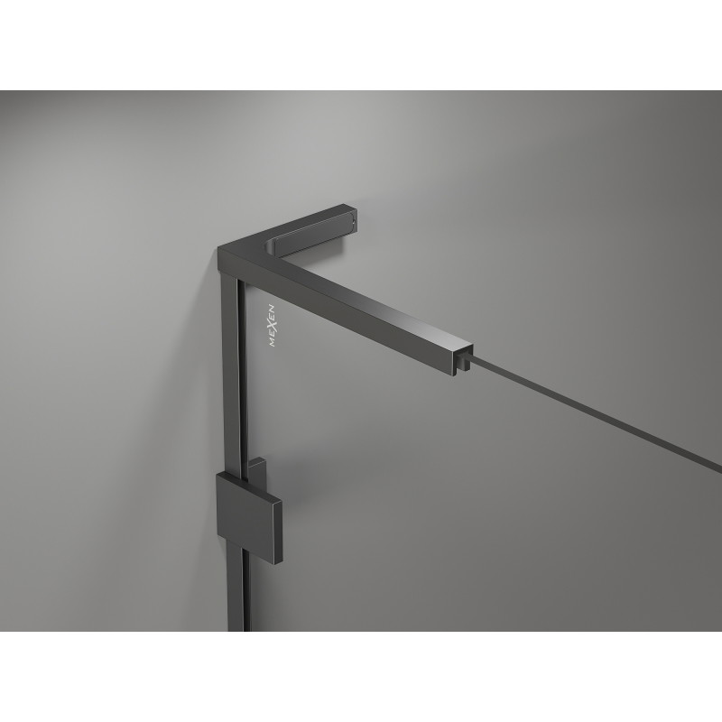 Mexen Lunar-F L porte de douche pliante droite 145 cm, transparent, gun metal - 836SL-145-050-95-00-P