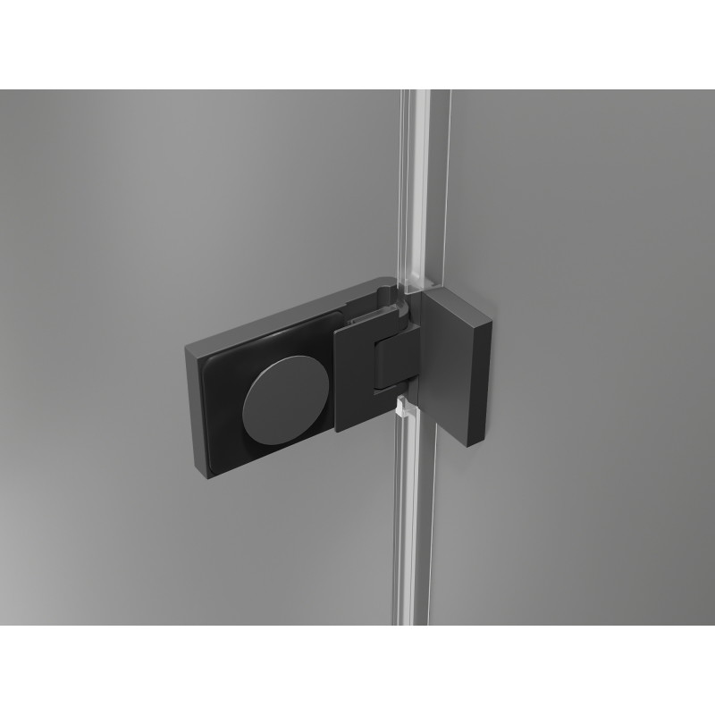 Mexen Lunar-F L porte de douche pliantes à droite 150 cm, transparent, gun metal - 836SL-150-050-95-00-P