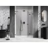Mexen Lunar-F L porte de douche pliantes à droite 150 cm, transparent, gun metal - 836SL-150-050-95-00-P